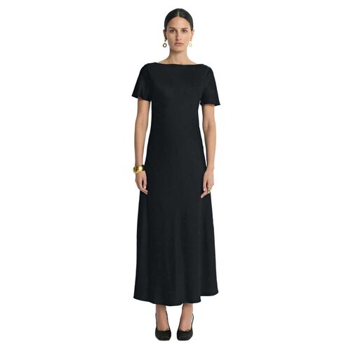 Veronika Maine Bias Jacquard Dress